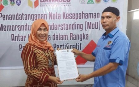 Bawaslu-PWI Kota Tebingtinggi Jalin MoU Pengawasan Partisipasif Pemilu