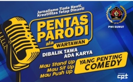 PWI Sumut Gelar Stand up Comedy ala Wartawan