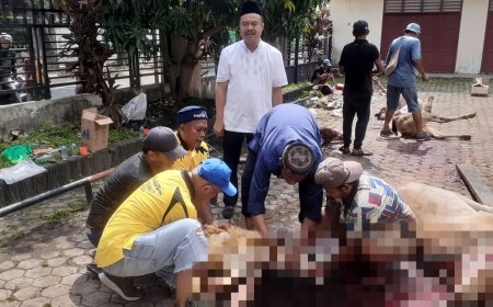 Idul Adha 1445 H, PWI Sumut Sembelih Delapan Hewan Kurban