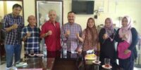 Ketua PWI Sumut H Farianda Putra Sinik SE dan pengurus menyambut kunjungan FJPI Sumut yang dipimpin Nurni Sulaiman
